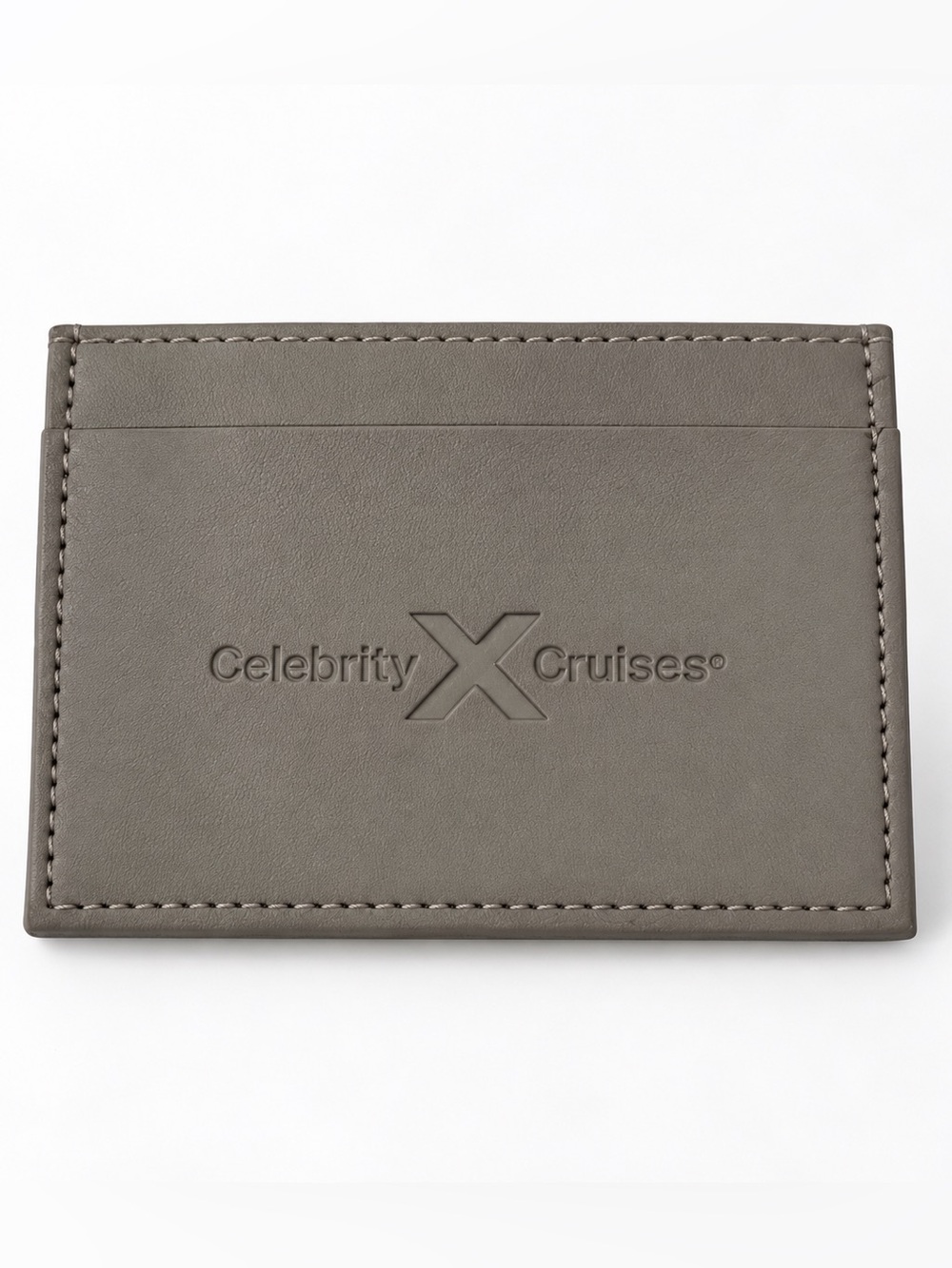 Celebrity Cruises Leather Card Holder Gray NWOT
